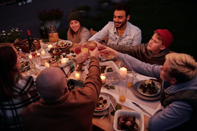 outdoor dinner party